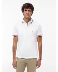 Tommy Hilfiger - S Short Sleeve Casual Polo Shirts In Slim Fit With Stretch And Cuff Designs - Lyst