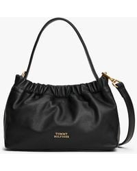 Tommy Hilfiger - Soft Leather Logo Plaque Crossbody Bag - Lyst