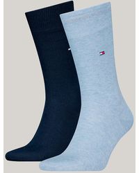 Tommy Hilfiger - Lot de 2 paires de chaussettes classiques à drapeau brodé - Lyst