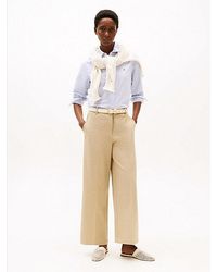 Tommy Hilfiger - Cropped Broek Met Wijde Fit En Anti-Kreuk - Lyst