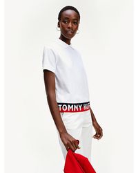 Tommy Hilfiger Relaxed Fit Polo Van Biologisch Katoen - Wit