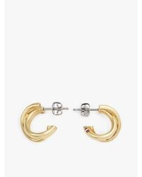 Tommy Hilfiger - Vergulde Oorringen Met Knoopdetail - Lyst