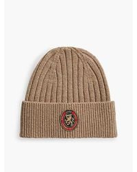 Tommy Hilfiger - Lambswool Blend Crest Rib Knit Beanie - Lyst
