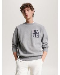 Tommy Hilfiger - Sweatshirt Met Ronde Hals En Logo-print - Lyst