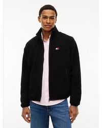 Tommy Hilfiger - Badge Teddy Relaxed Zip-Thru Sweatshirt - Lyst