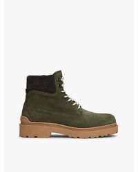 Tommy Hilfiger - Suède Veterlaars Met Profielzool - Lyst