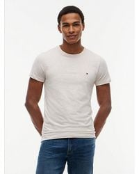 Tommy Hilfiger - Flag Embroidery Slim Jersey T-Shirt - Lyst