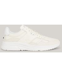 Tommy Hilfiger - Th Modern Mixed Texture Leather Runner Trainers - Lyst