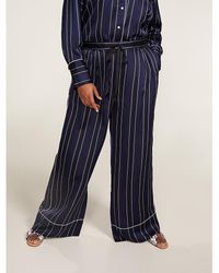 Tommy Hilfiger Tommy.com Exclusive Curve Broek Met Maritieme Streep - Paars
