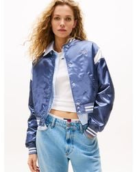 Tommy Hilfiger - Water Repellent Satin Bomber Jacket - Lyst