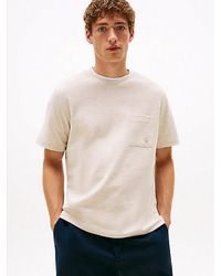 Tommy Hilfiger - T-Shirt Met Th-Monogram Op De Borstzak - Lyst