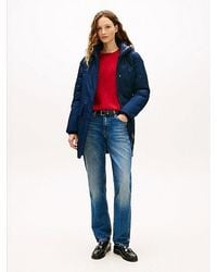 Tommy Hilfiger - Gewatteerde Parka Met Contrasterende Capuchon - Lyst