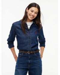 Tommy Hilfiger - Relaxed Fit Logo Embroidery Denim Shirt - Lyst