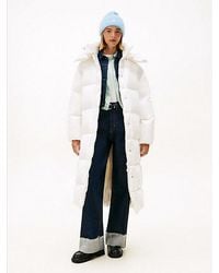 Tommy Hilfiger - Shiny Down Longline Alaska Puffer Coat - Lyst