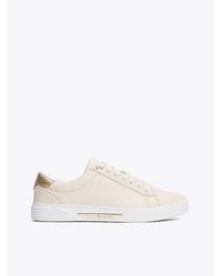 Tommy Hilfiger - Leren Sneaker Met Metallic Details - Lyst