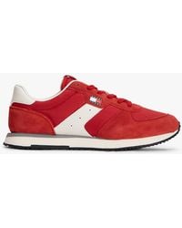 Tommy Hilfiger - Suede Mixed Texture Trainers - Lyst