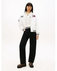 Tommy Hilfiger - Zwarte Slim Straight Jeans Met Hoge Taille - Lyst