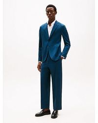 Tommy Hilfiger - Pantalón De Gabardina Con Raya Marcada - Lyst