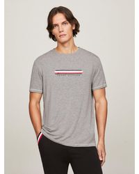 Tommy Hilfiger - T-shirt en SeaCell à logo et col ras-du-cou - Lyst