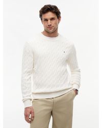 Tommy Hilfiger - Cable Knit Crew Neck Jumper - Lyst