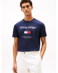 Tommy Hilfiger - Logo Embroidery Crew Neck T-shirt - Lyst