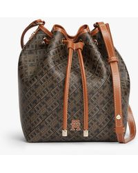 Tommy Hilfiger - Th Monoplay Crossbody Drawstring Bucket Bag - Lyst