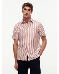 Tommy Hilfiger - Regular Linen Blend Bengal Stripe Short Sleeve Shirt - Lyst