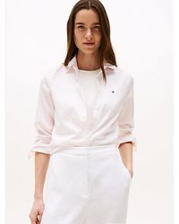 Tommy Hilfiger - Camisa De Popelín Con Corte Regular - Lyst