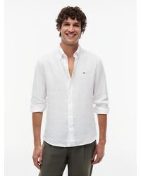 Tommy Hilfiger - Regular Fit Washed Pure Linen Shirt - Lyst