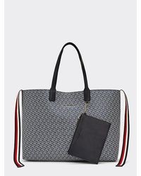 Tommy Hilfiger Tommy Icons Shopper Met Monogramprint - Blauw