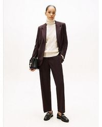 Tommy Hilfiger - Timeless Slim Straight Leg Ankle Trousers - Lyst