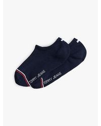 Tommy Hilfiger - Tommy Jeans 2 Pack Flag Embroidery Footie Socks - Lyst