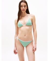 Tommy Hilfiger - Haut De Bikini Triangle À Texture Côtelée - Lyst