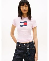Tommy Hilfiger - Wavy Flag Jersey Slim T-Shirt - Lyst