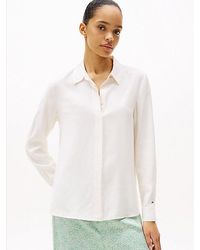 Tommy Hilfiger - Relaxed Fit Overhemd Met Goudkleurige Knopen - Lyst