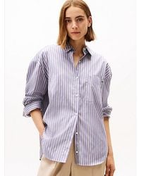 Tommy Hilfiger - Camisa De Manga Ancha Con Corte Amplio - Lyst