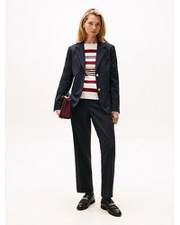 Tommy Hilfiger - Timeless Slim Enkellange Broek Met Rechte Broekspijpen - Lyst