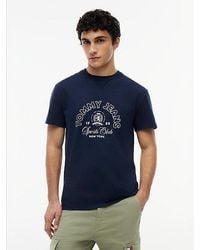 Tommy Hilfiger - Crest Logo Peached Jersey T-Shirt - Lyst