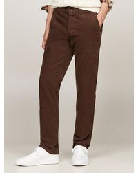 Tommy Hilfiger - Stretch Cotton Corduroy Straight Chinos - Lyst