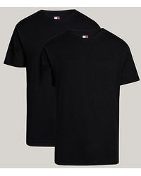 Tommy Hilfiger - Pack de 2 camisetas Essential Heritage con parche - Lyst