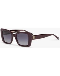 Tommy Hilfiger - Th Monogram Polarised Cat Eye Sunglasses - Lyst