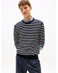 Tommy Hilfiger - Trui Met Ronde Hals En Geborduurde Vlag - Lyst