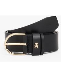 Tommy Hilfiger - Essential Th Monogram Leather Belt - Lyst