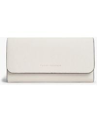 Tommy Hilfiger - Metallic Logo Textured Flap Wallet - Lyst