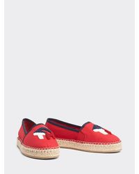 Tommy Hilfiger Sandaal Met Monogram In Espadrillestijl - Rood