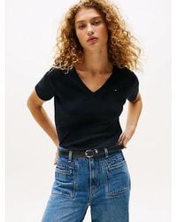 Tommy Hilfiger - Slim Fit T-shirt Met V-hals - Lyst