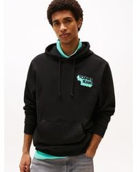 Tommy Hilfiger - Felpa Con Cappuccio E Logo Stack Sul Retro - Lyst
