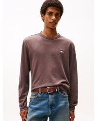 Tommy Hilfiger - S Long Sleeve Solid Cotton Graphic T-shirts With Tonal Flag Logo - Lyst