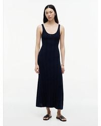 Tommy Hilfiger - Cable Knit Fit And Flare Midi Dress - Lyst