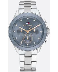Tommy Hilfiger - Blue Dial Stainless Steel Bracelet Watch - Lyst